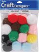 Acrylic Pom Poms Multi Color 1.5 Inches