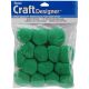 Acrylic Pom Poms Kelly Green 1.5 Inches