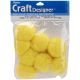 Acrylic Pom Poms Yellow 2 Inches