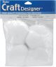 Acrylic Pom Poms White 3 Inches