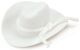 Cowboy Hat with Rope Trim 0.75 Inch White