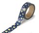 Washi Tape 0.625 X 315 Inches Blue With Gold Star