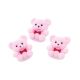Flocked Mini Bear Pink
