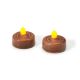 Led Tea Lights Rustic Wax Dipped
