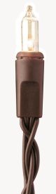 50 Light Set Clear Bulb Brown Wire Indoor And Outdoor