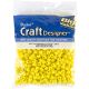 Pony Beads Opaque Lemon 6mm X 9mm