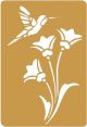 Brass Embossing Stencil Birds and Flowers 3.25 X 2.25 Inches