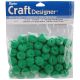 Acrylic Pom Poms Kelly Green 0.75 Inch