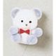 Flocked Fuzzy Panda Bear 1 Inch