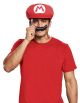 Men S New Mario Hat And Mustache Necklace Costume Kit Red One Size