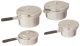 Dollhouse Miniature Scale Silver Stovetop Cookware Set 0.75 x 1 Inches