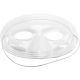 Half Face Plastic Mask White 6.75Inch
