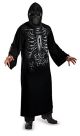 Mens Reaper Hooded Print Robe Costume Black X Large 42 46