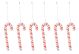 Ornaments Red Per White Glitter Candy Cane 2 inches 0.16