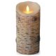 Flameless Led CandleTextured Birch Bark Pillar7Inches