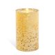 Flameless Candle Unscented Gold Mercury Glass Cylinder 6 Inches