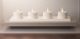 4 Rechargeable Tea Lights With Base Unscented White