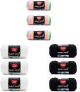 Spinrite Red Heart Super Saver Yarn 3 Pack Retro Stripe 3 Count and Super Saver White Yarn and Super Saver Black Yarn 3 Pack of 198g/7oz Pack of 9 Skein