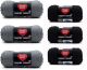 Spinrite Red Heart Super Saver Yarn 3 Pack Bundle Gray Heather Black And More