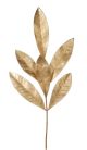Christmas Floral Bay Leaf Pick Gold Glitter 12 Inches