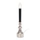 Candle Lamp Electric Black With Silver Base 12 Inches BlackSilver