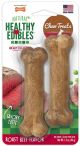 Nylabone Healthy Edibles Wholesome Dog Chews Roast Beef Flavor Petite 2 Pack