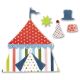 Sizzix Favorite Things Collection Framelits Die With Clear Acrylic Stamp Set With Big Top 1 pack 10 pieces