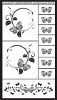 Armour Etch Stencil Rub N Etch StencilButterflies5 X 8 Inch