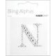 Bling Alphas Collection Self Adhesive Monogram Letter N