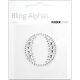 Bling Alphas Collection Self Adhesive Monogram Letter O