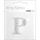Bling Alphas Collection Self Adhesive Monogram Letter P