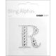 Bling Alphas Collection Self Adhesive Monogram Letter R