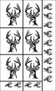 Armour Products Etch Rub N Etch Stencil5 X 8 Deer Heads