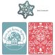 Sizzix Basic Grey Nordic Holiday Collection Sizzlits Die And Embossing Folder From Our Home And Yule Set