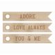 Wood Flourishes Word Flags Adore