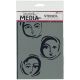 Ranger Dina Wakley Media Mask and Stencils Moon Faces 6 X 9 Inches 1 Pack Of 1 Piece
