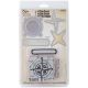 Sizzix Tim Holtz Alterations Collection Framelits Dies And Repositionable Rubber Stamps Compass Blueprint 3.68 1 pack 6 pieces