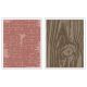 Sizzix Tim Holtz Texture Fades Alterations Collection Embossing Folders Bricked And Woodgrain Set 1 pack 2 pieces