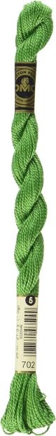 DMC Pearl Cotton Yarn Size 5 27.3yd Kelly Green 1 Pack of 1 Skein