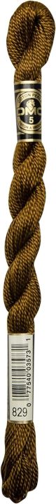 DMC Pearl Cotton Yarn Size 5 27.3yd Very Dark Golden Olive 1 Pack of 1 Skein