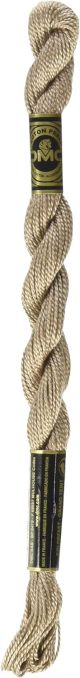 DMC Pearl Cotton Yarn Size 5 27.3yd Light Beige Brown 1 Pack of 1 Skein
