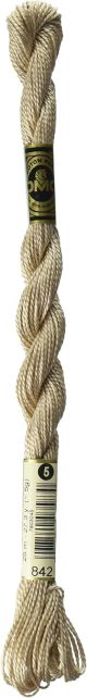 DMC Pearl Cotton Yarn Size 5 27.3yd Very Light Beige Brown 1 pack of 1 Skein