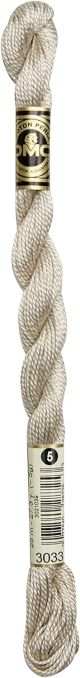 DMC Pearl Cotton Yarn Size 5 27.3yd Very Light Mocha Brown 1 Pack of 1 Skein