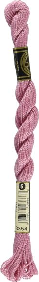 DMC Pearl Cotton Yarn Size 5 27.3yd Light Dusty Rose 1 Pack of 1 Skein