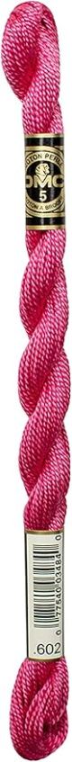 DMC Pearl Cotton Yarn Size 3 16.4yd Medium Cranberry 1 Pack of 1 Skein