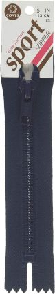 Coats Sport Closed Bottom Zipper 5 inch Navy