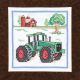 Design Works Janlynn Stamped Cross Stitch Quilt Blocks 15X15 Inch 6Per PkgTractor