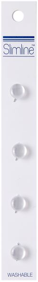Slimline Buttons Series 1 White Shank 1 4 inch 4 Per Pkg
