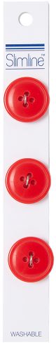 Blumenthal Lansing Slimline Buttons Series 1Red 4Hole 34 Inch 3Per Pkg