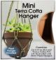 Pepperell Mini Terra Cotta Pot and Jute Plant Hanger Set 